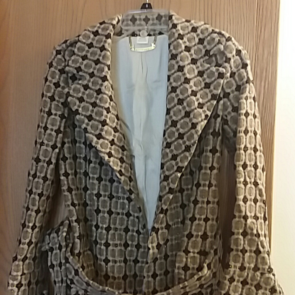 Juicy Couture Geometric Pattern Coat